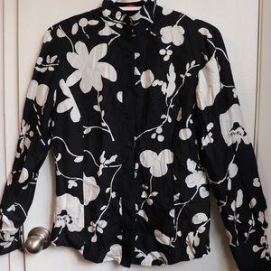 Silk floral blouse